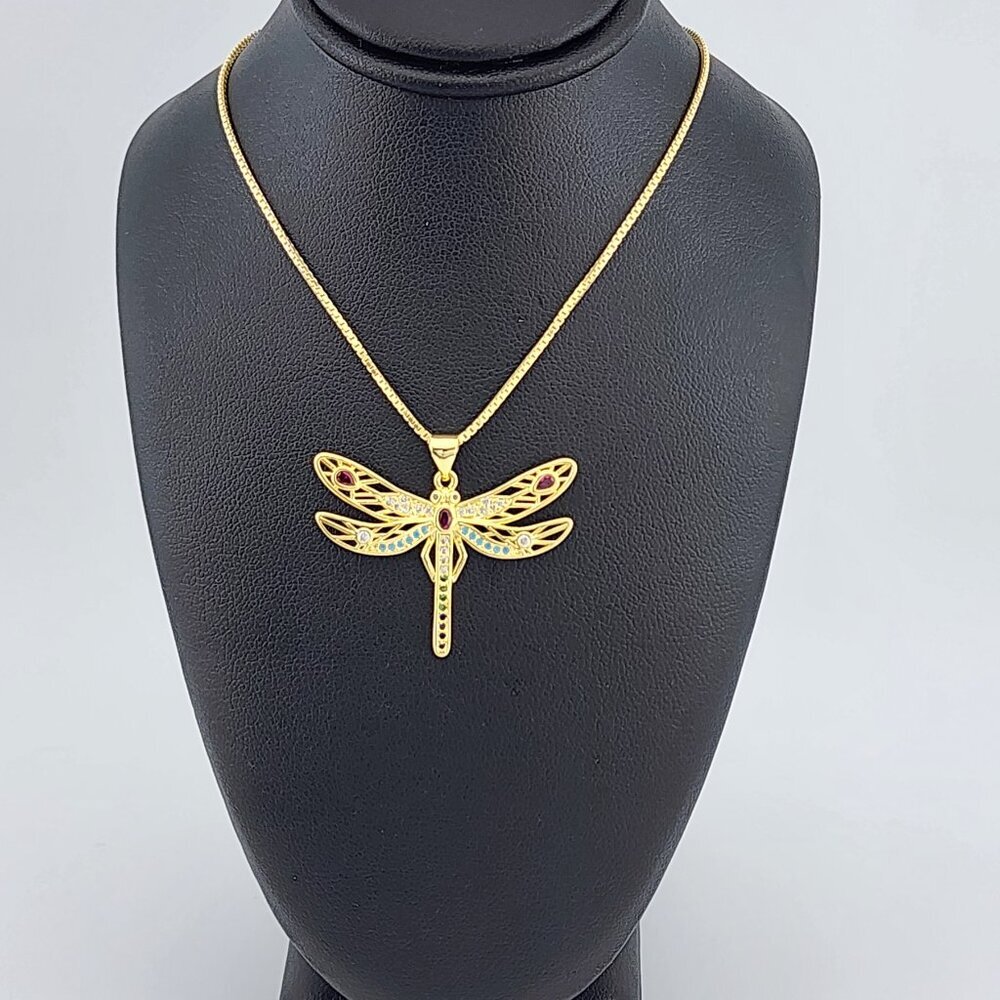 Last One Brand New Multi Colored DragonFly Necklace - Picture 11 of 12
